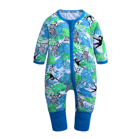 Adorable Tropical Print Baby Romper