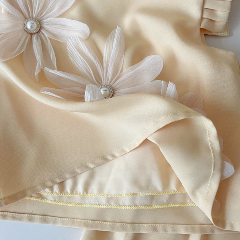 3D Flower Top and Shorts Set