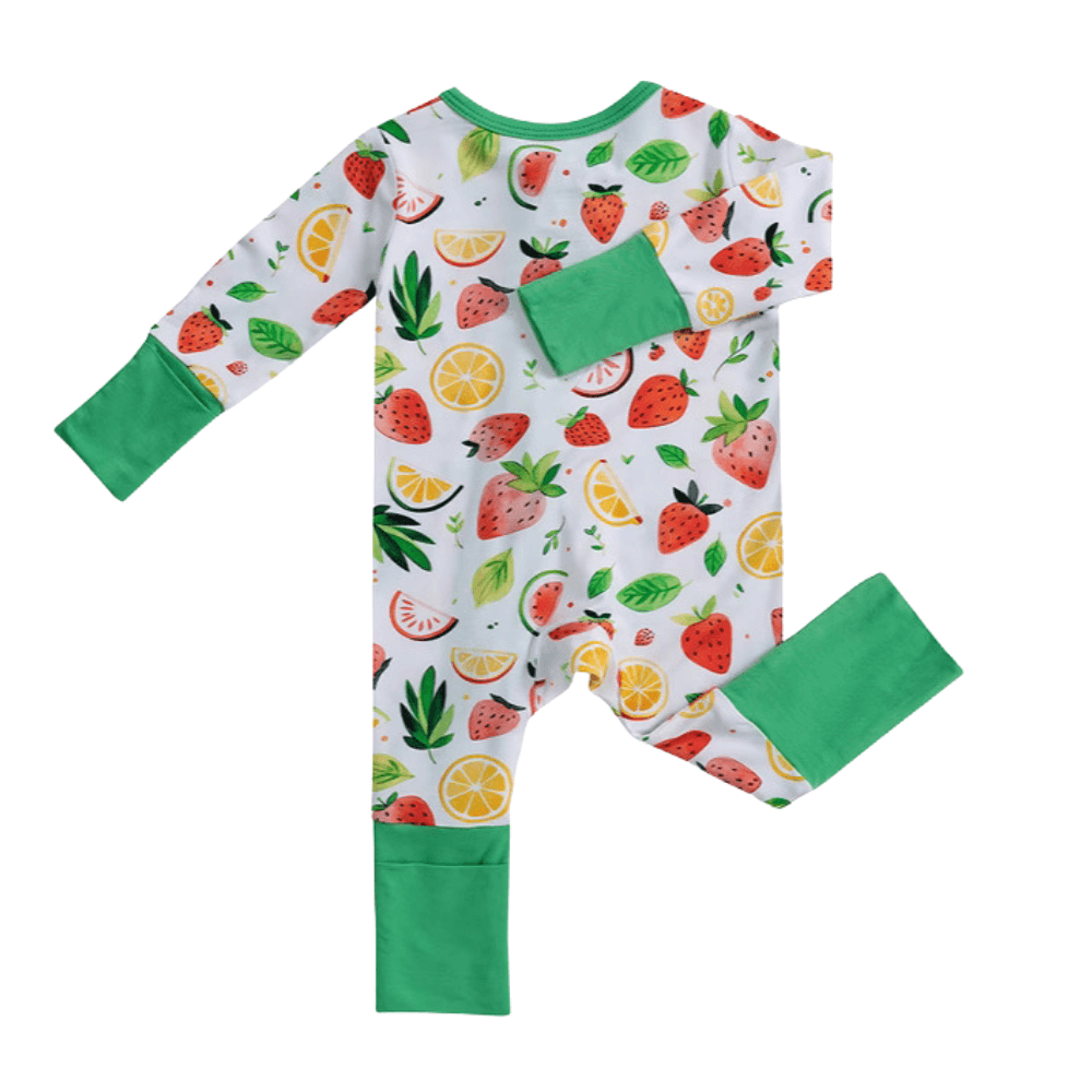 Cozy Baby Romper With Playful Print & Easy Zipper