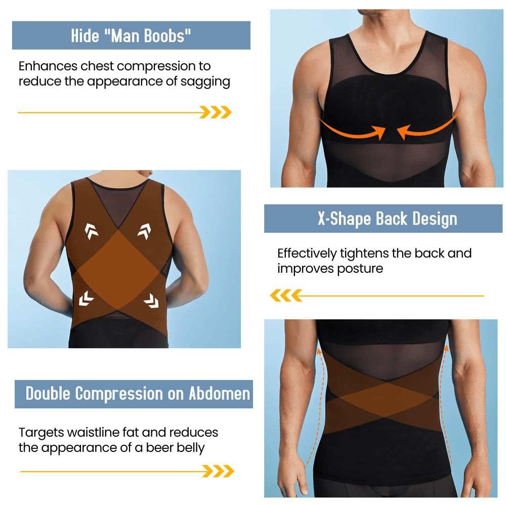 MaxFit Pro: Men's Slimming & Body Sculpting Sleeveless Top