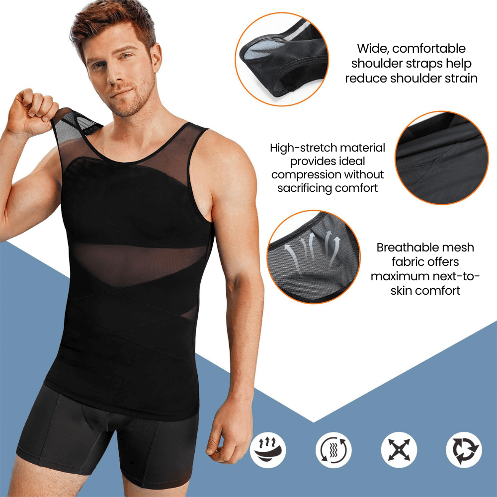 MaxFit Pro: Men's Slimming & Body Sculpting Sleeveless Top