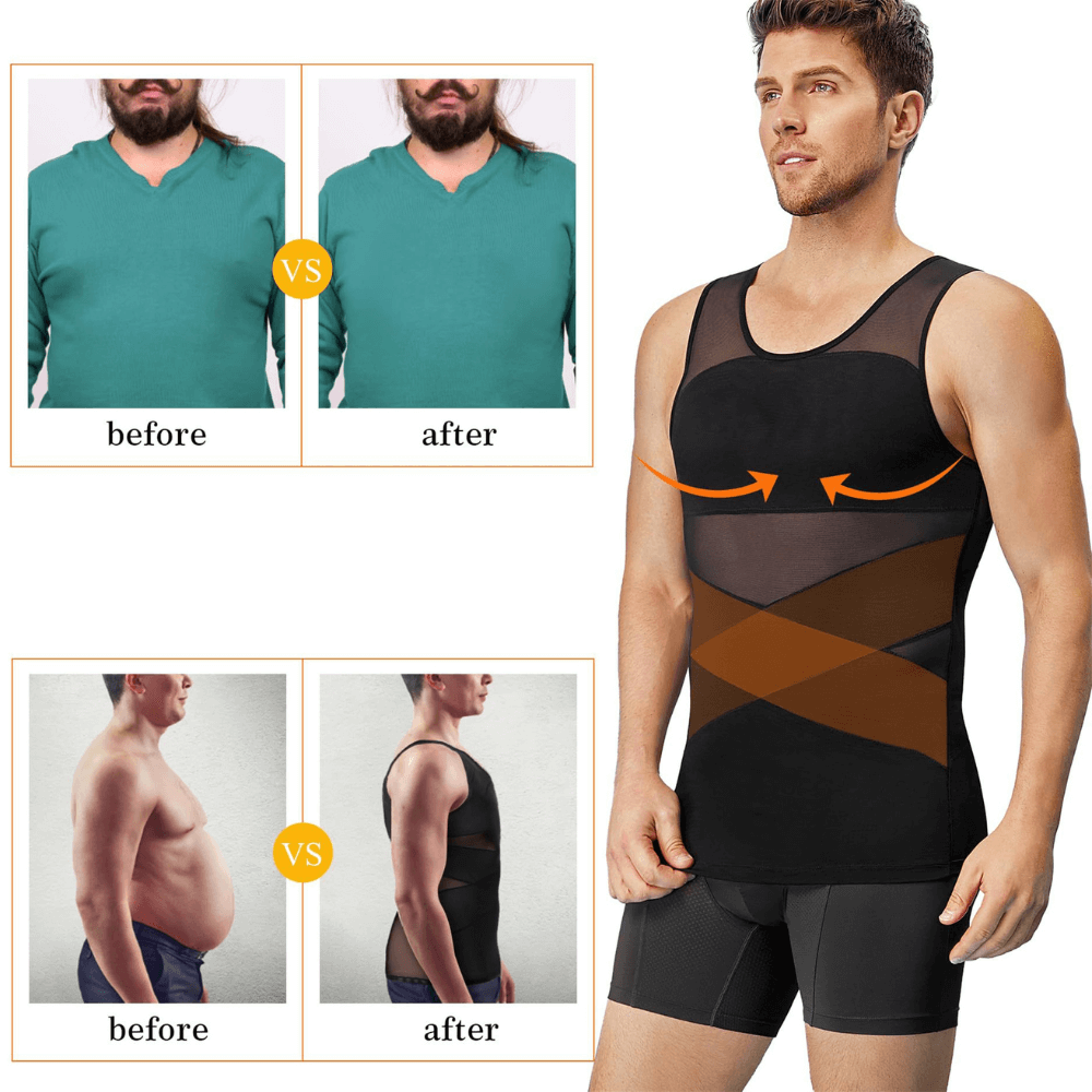 MaxFit Pro: Men's Slimming & Body Sculpting Sleeveless Top