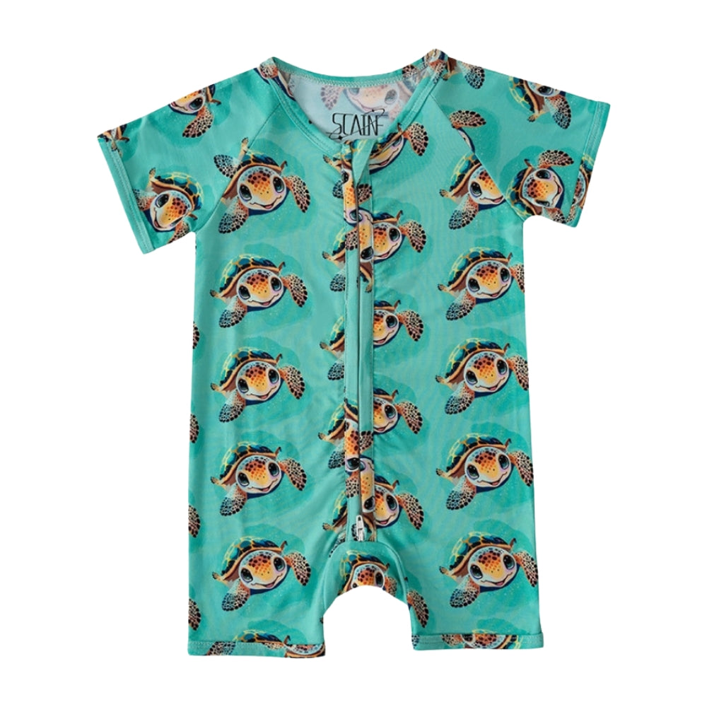Adorable Sea Turtle Baby Summer Romper