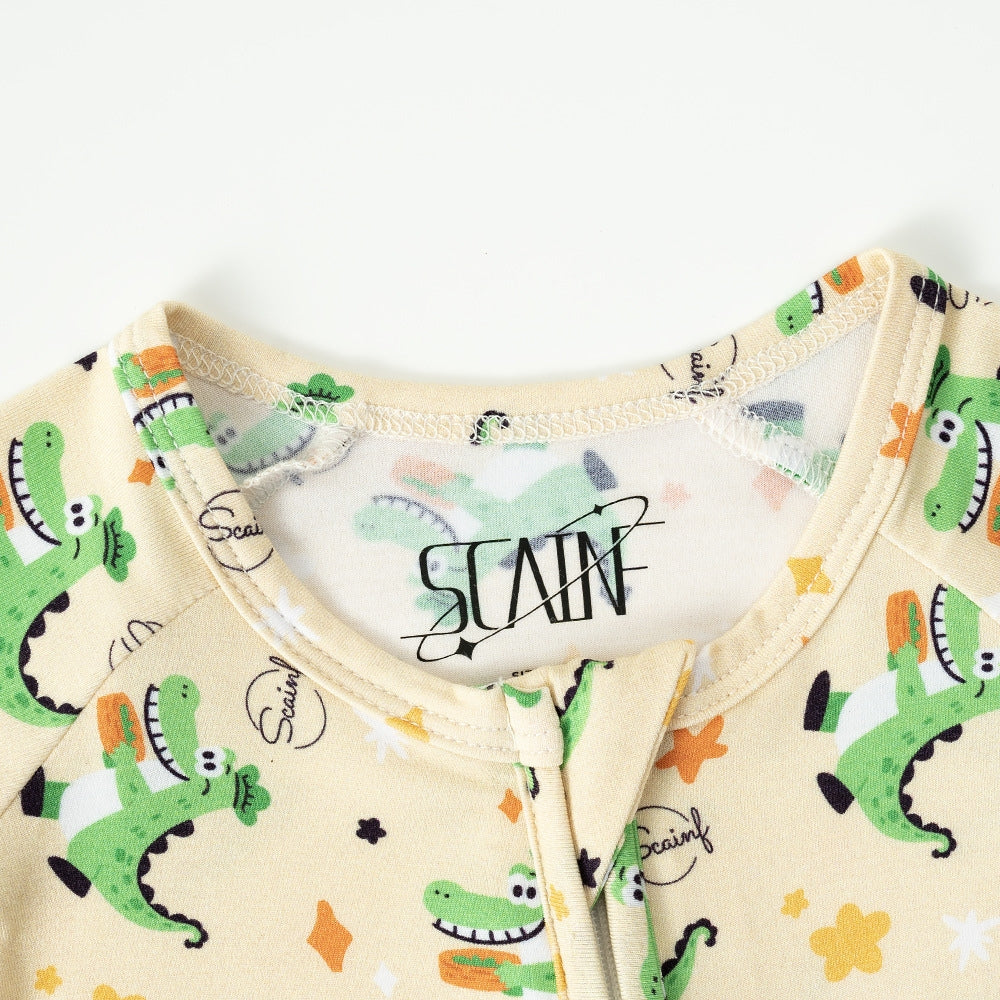Adorable Alligator Baby Sleep Romper