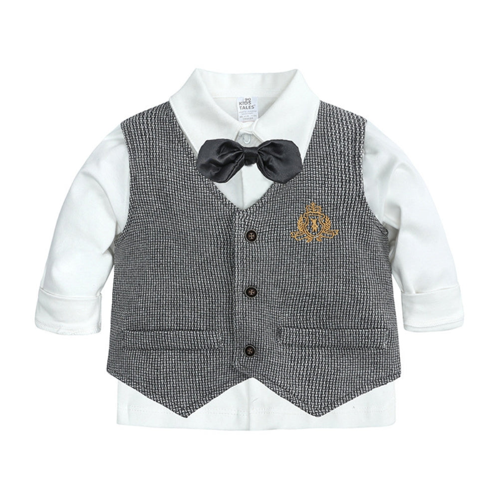 Baby Gentleman Bow Tie Vest and Pants Set