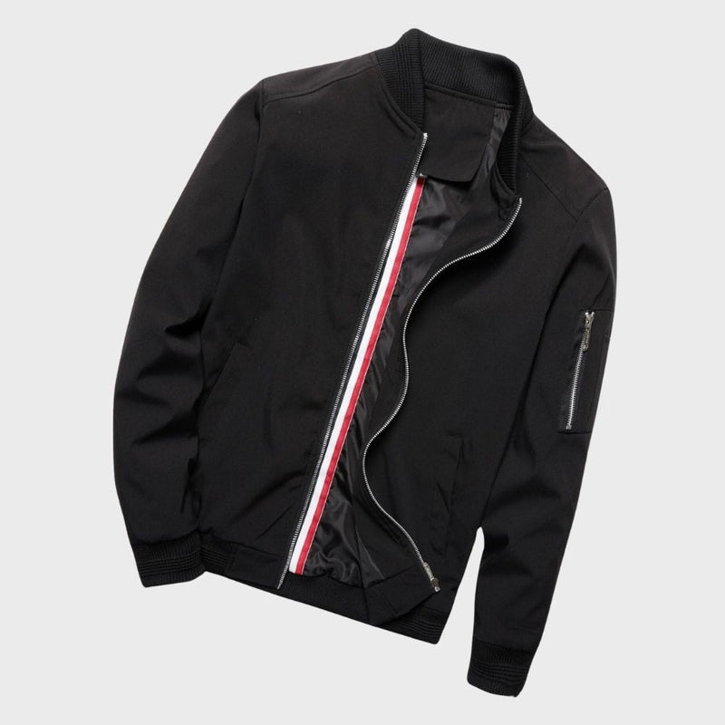 Bomber Jacket - Polyester Blend Zip Front And Easy Layering