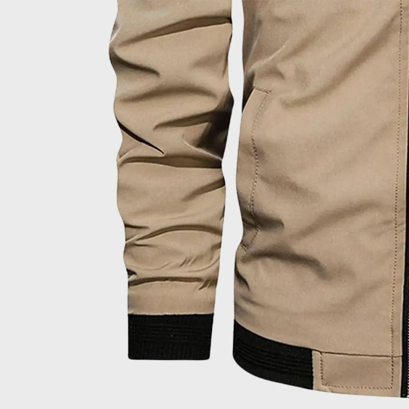Bomber Jacket - Polyester Blend Zip Front And Easy Layering