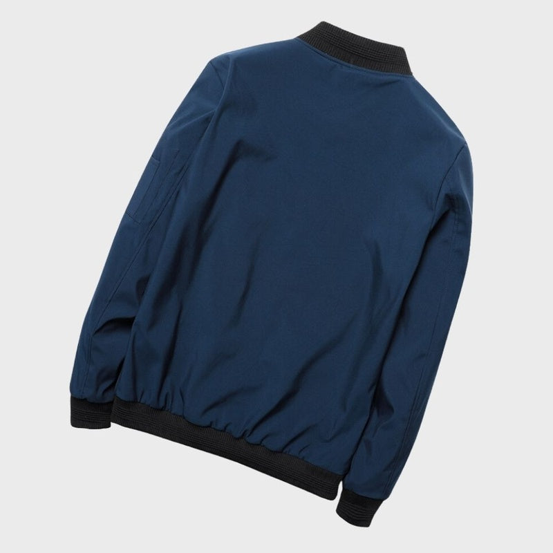 Bomber Jacket - Polyester Blend Zip Front And Easy Layering