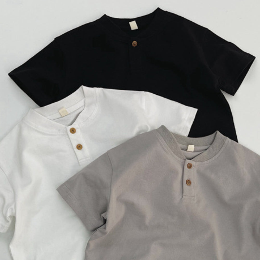 Boys Cotton Henley Shirt