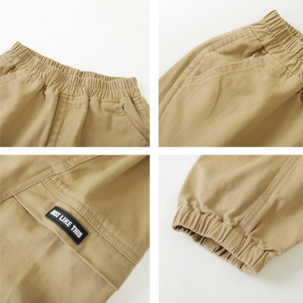 Boys Cotton Cargo Jogger Pants