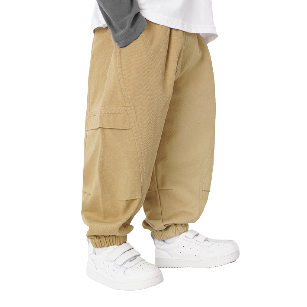 Boys Cotton Cargo Jogger Pants