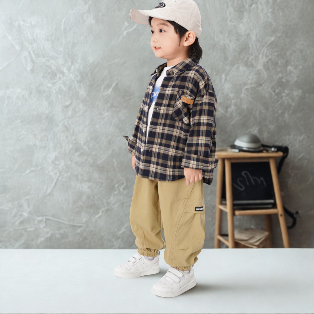 Boys Cotton Cargo Jogger Pants
