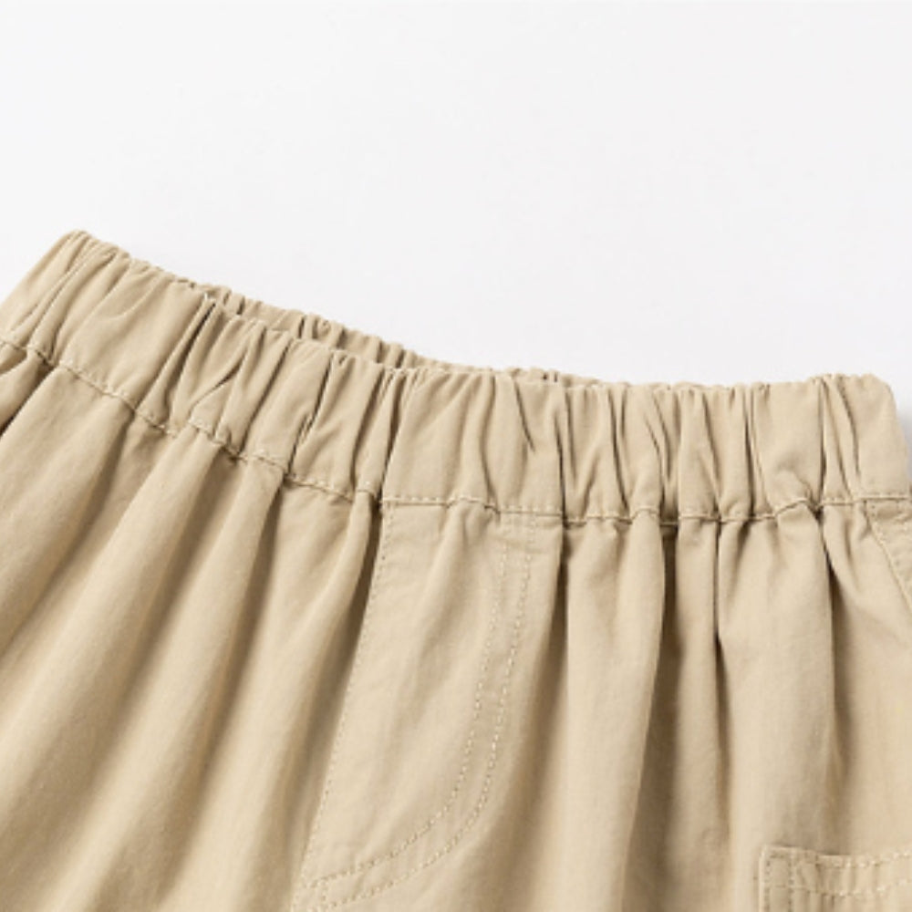 Boys Cargo Shorts with Fun Patch Details