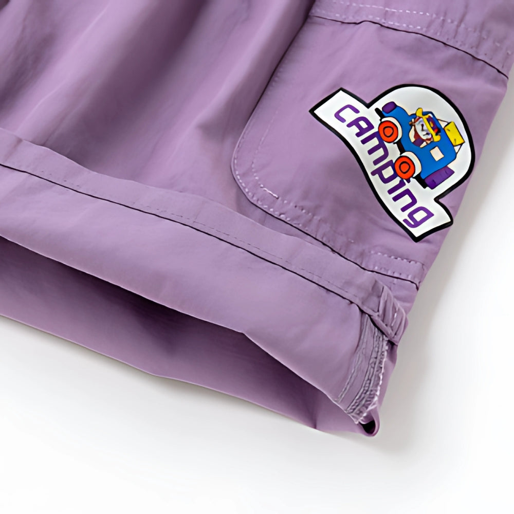 Boys Cargo Shorts with Fun Patch Details