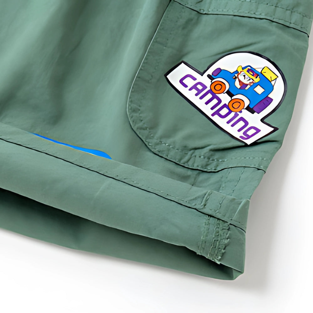 Boys Cargo Shorts with Fun Patch Details