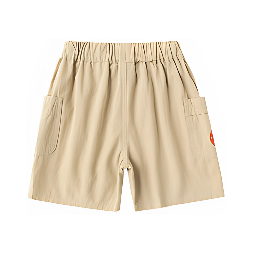 Boys Cargo Shorts with Fun Patch Details