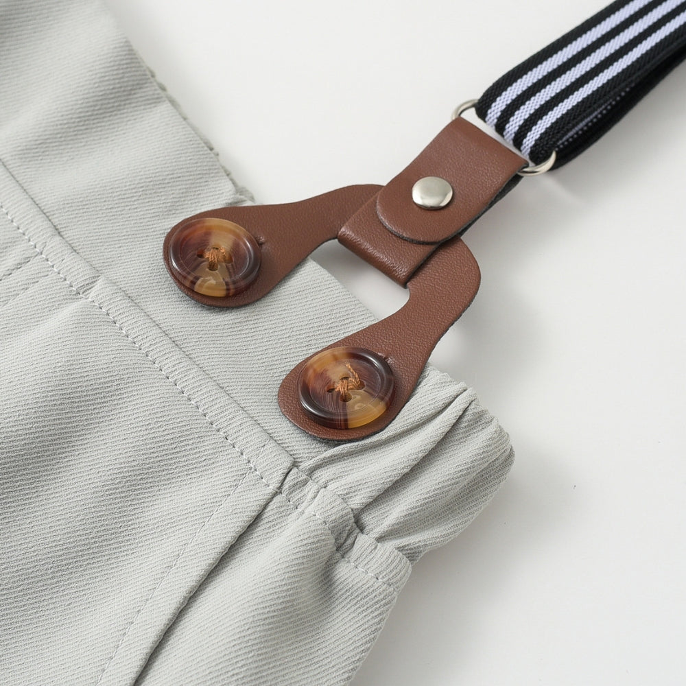 Charming Little Gentleman Bow Tie and Suspenders Set