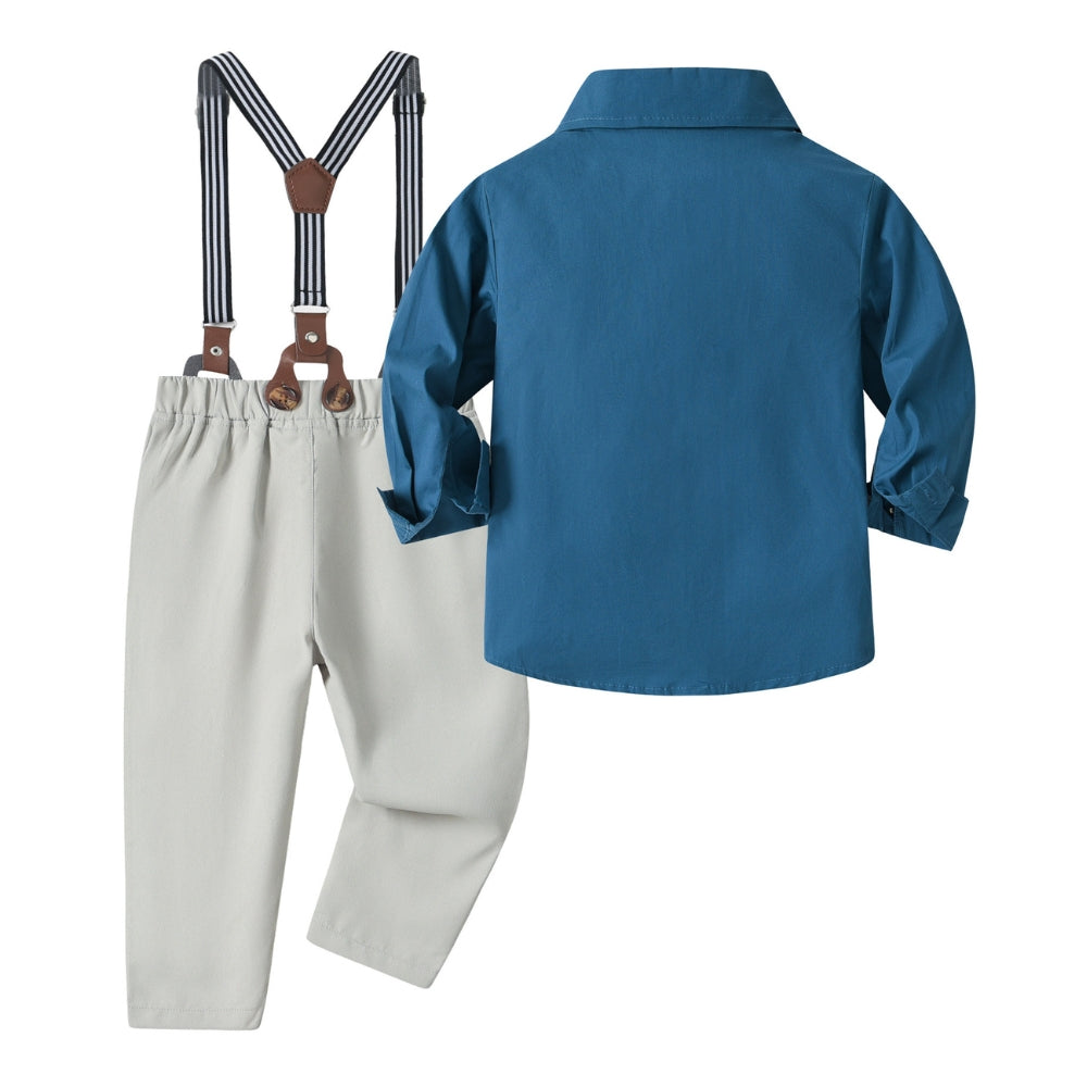 Charming Little Gentleman Bow Tie and Suspenders Set