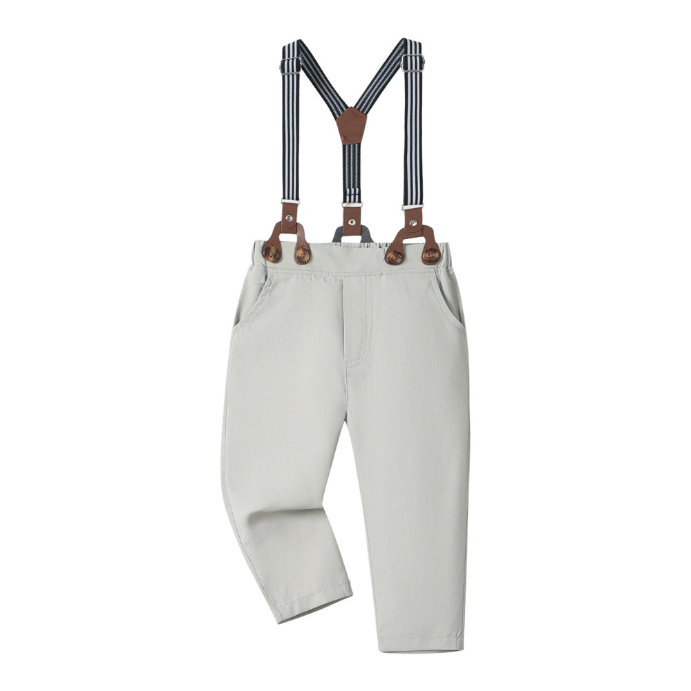 Charming Little Gentleman Bow Tie and Suspenders Set
