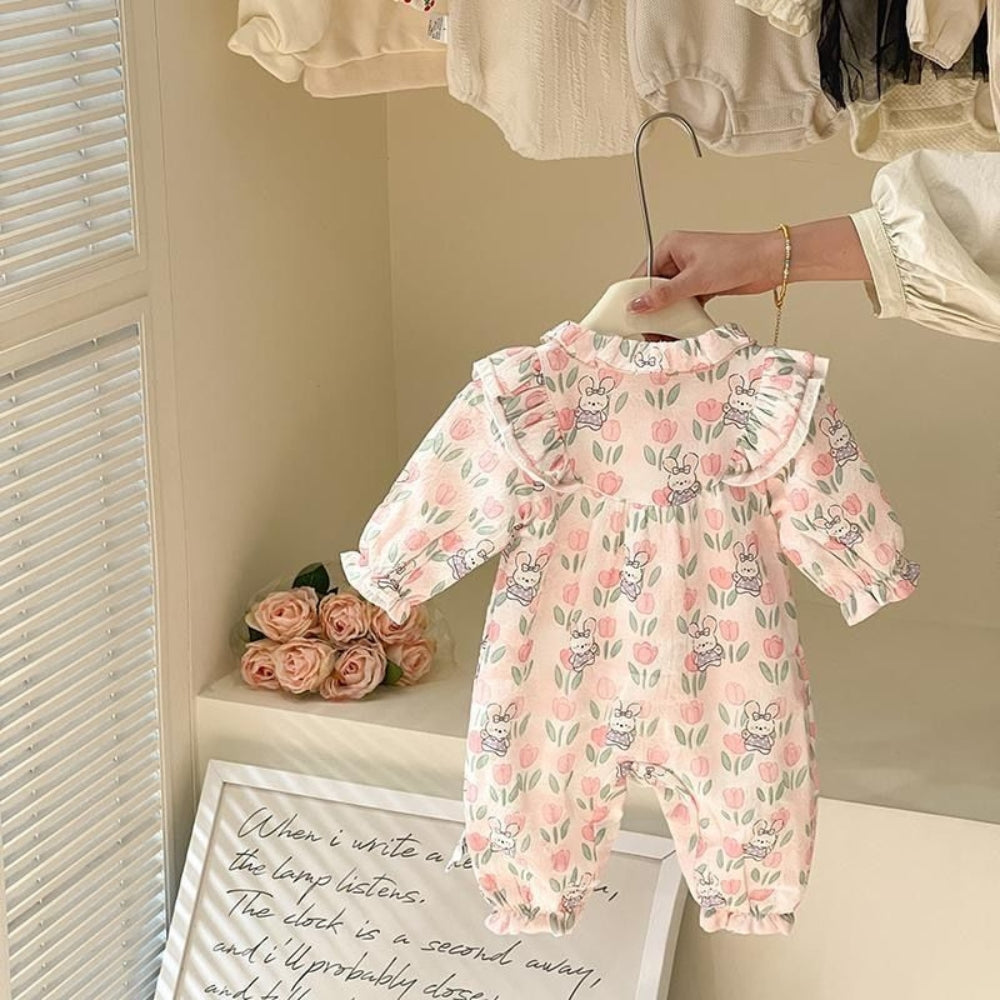 Darling Bunny & Tulip Ruffle Romper