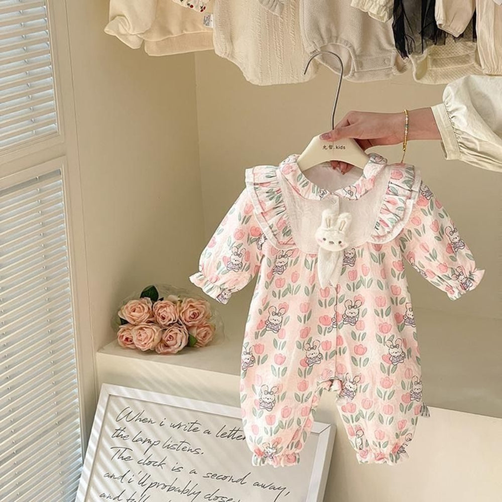 Darling Bunny & Tulip Ruffle Romper