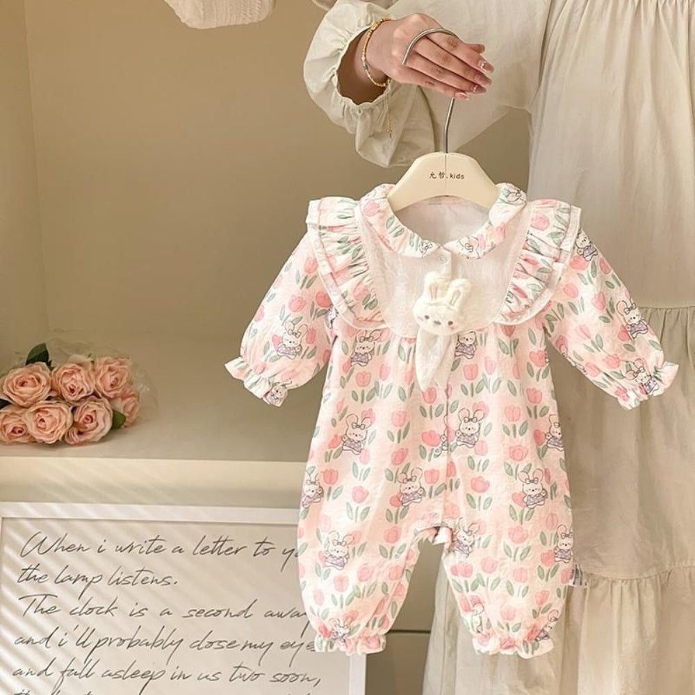 Darling Bunny & Tulip Ruffle Romper