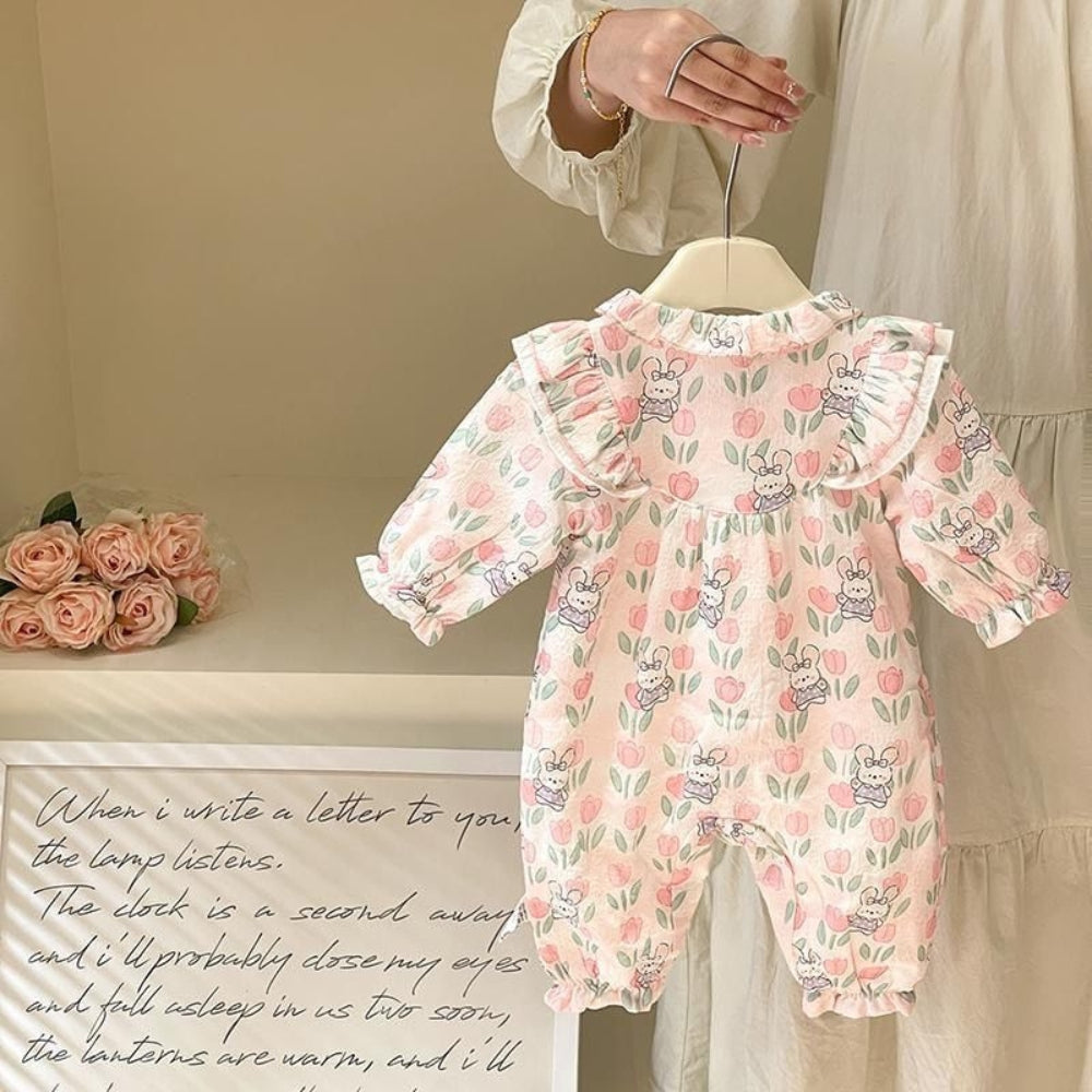 Darling Bunny & Tulip Ruffle Romper
