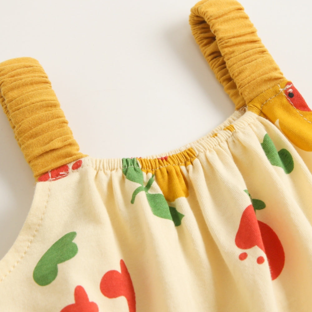 Fruit Flower Print Top and Bloomer Summer Set