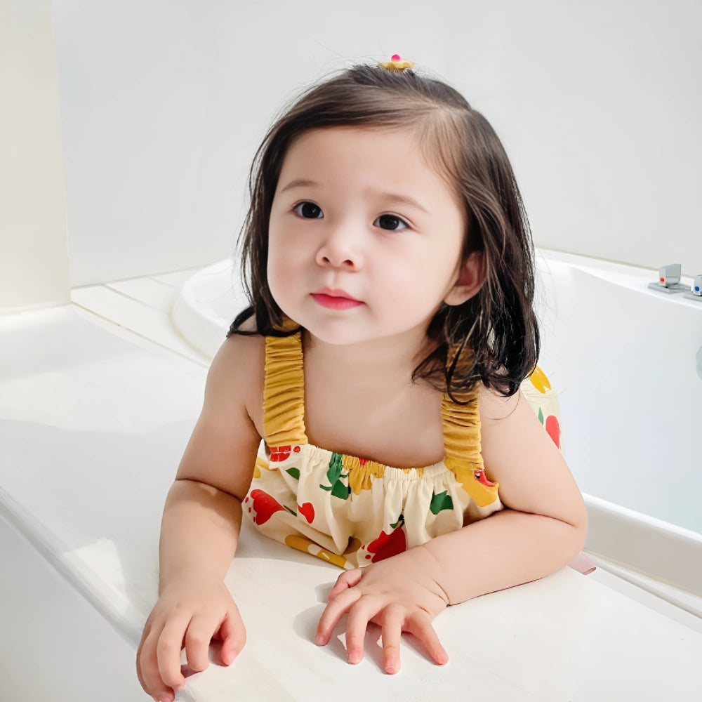 Fruit Flower Print Top and Bloomer Summer Set
