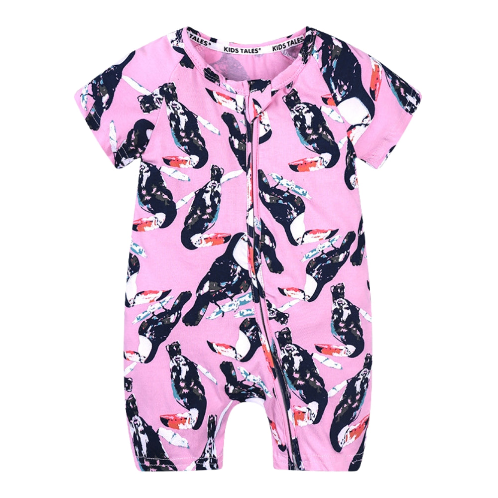Adorable Colorful Print Baby Romper