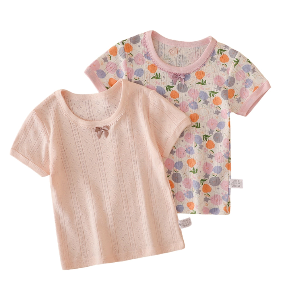 Girls Adorable Printed T-Shirt Set