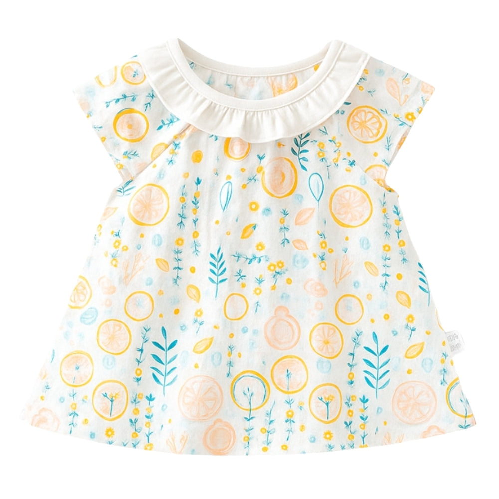 Girls Cap Sleeves Summer Dress