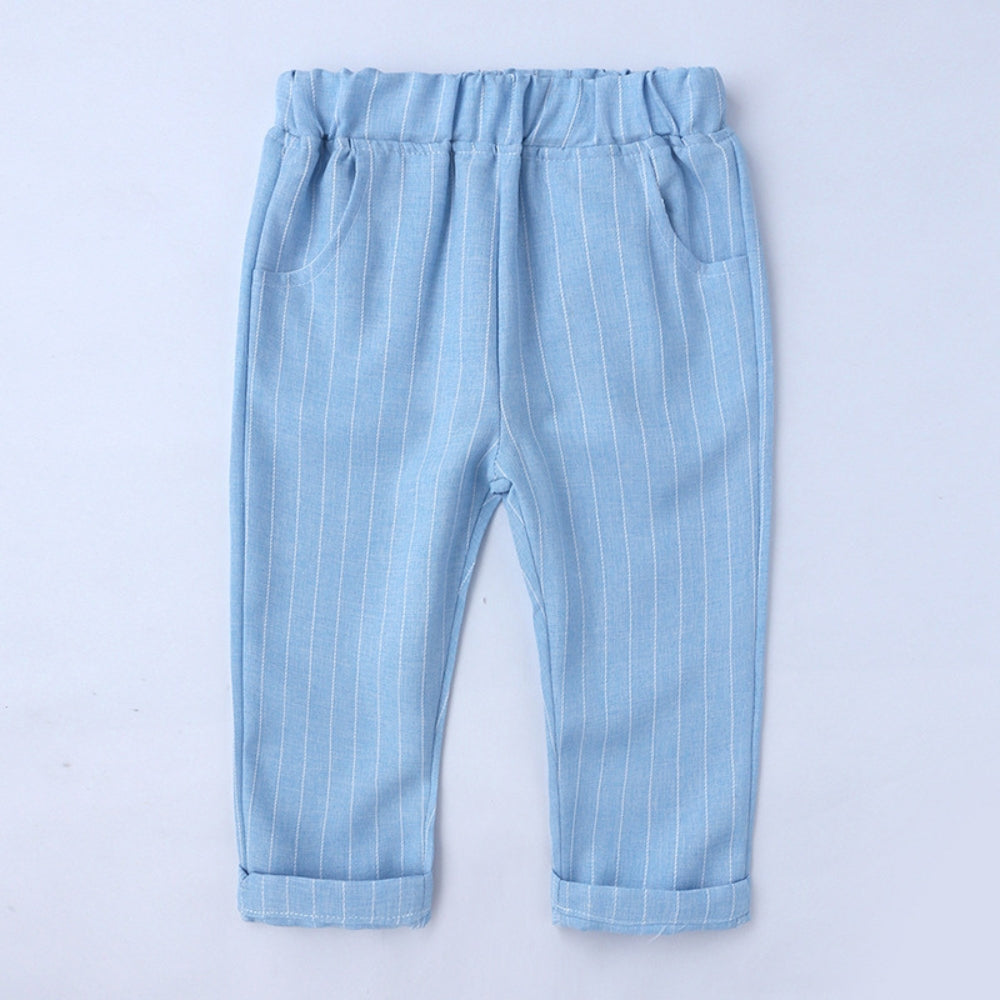 Handsome Pinstripe Vest and Bow Tie Boys Formal Set