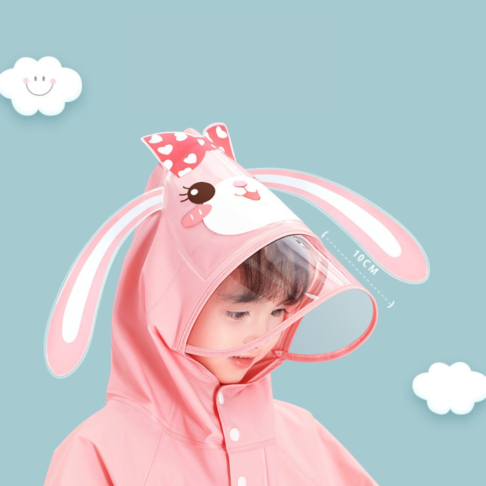 Kids 3D Character Hooded Raincoat
