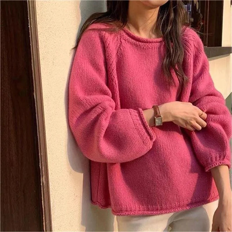Knit Pullover - Rolled Edge & Loose Airflow Fit Move Easy