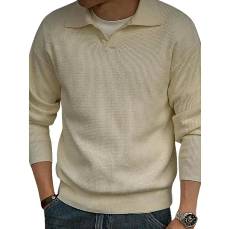 Knit Sweater - Wool Blend Vintage Knit & Warm Comfort