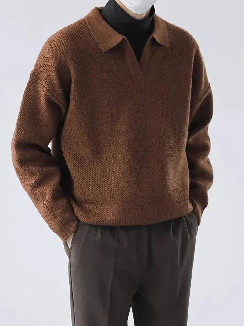 Knit Sweater - Wool Blend Vintage Knit & Warm Comfort