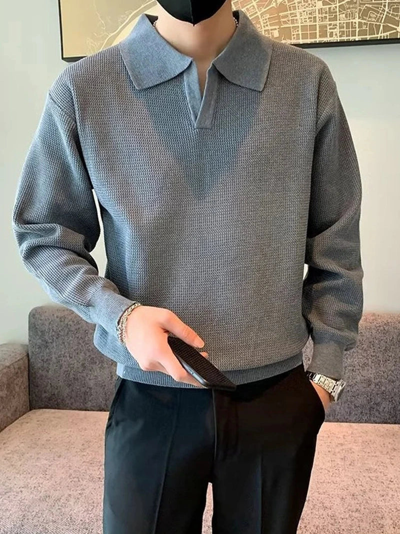 Knit Sweater - Wool Blend Vintage Knit & Warm Comfort