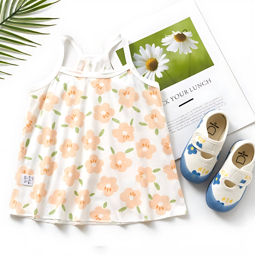 Pretty Floral Girls Summer Dress