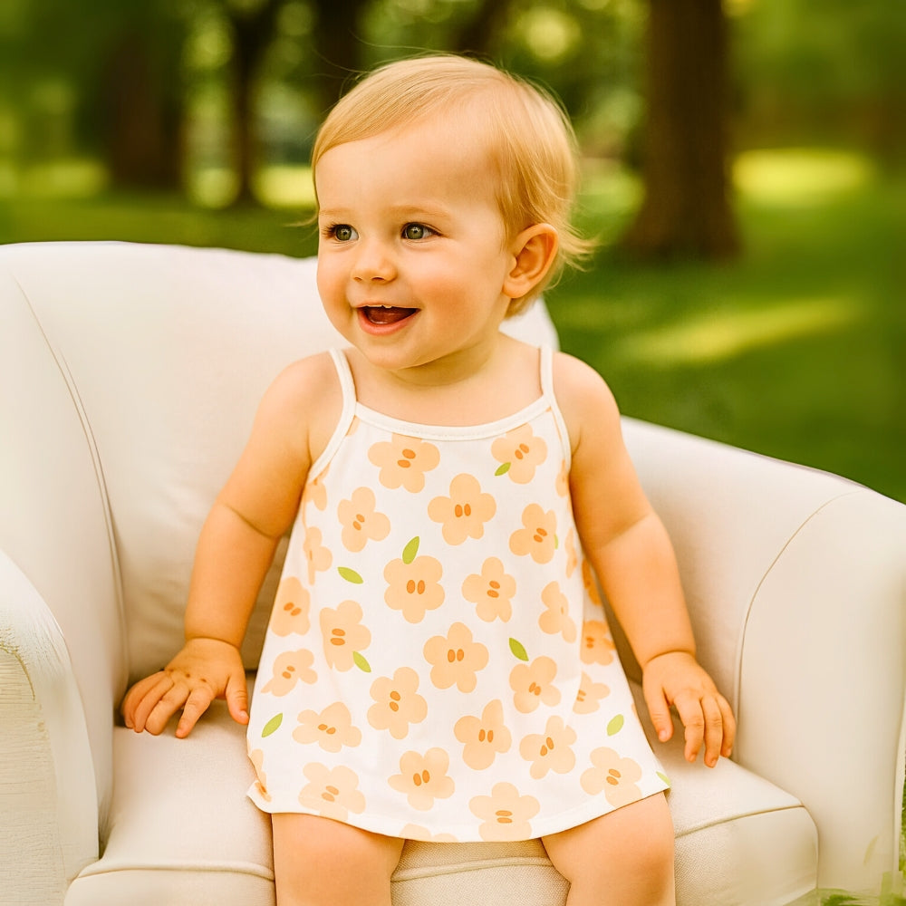 Pretty Floral Girls Summer Dress