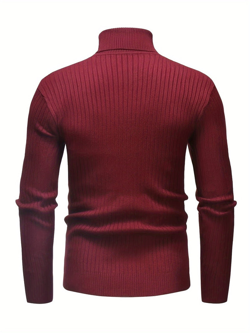 Rayon Blend Pullover - High Neck Twist & Warm Layer