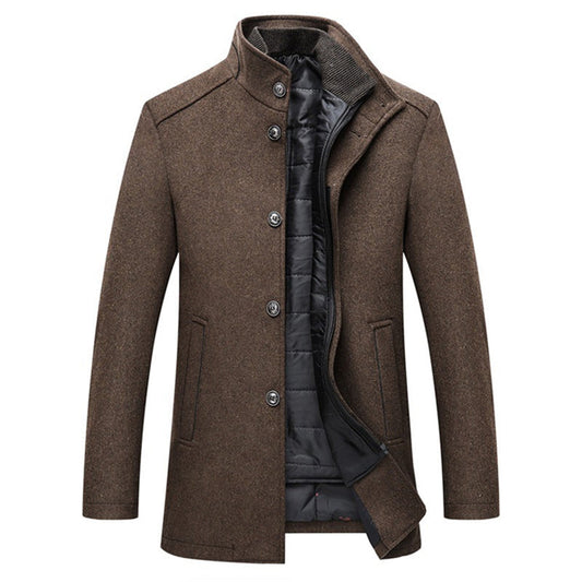 Wool-Blend Coat – Long Cut Streamlined & Windproof Warmth