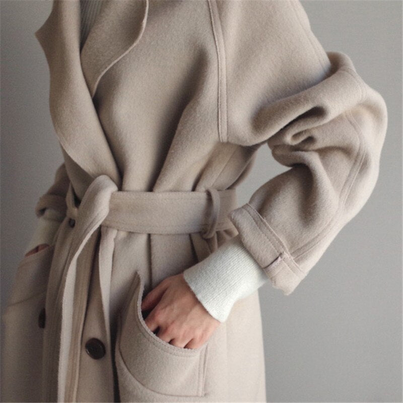 Wool-Blend Coat - Tailored Long Shape And Warm Lining
