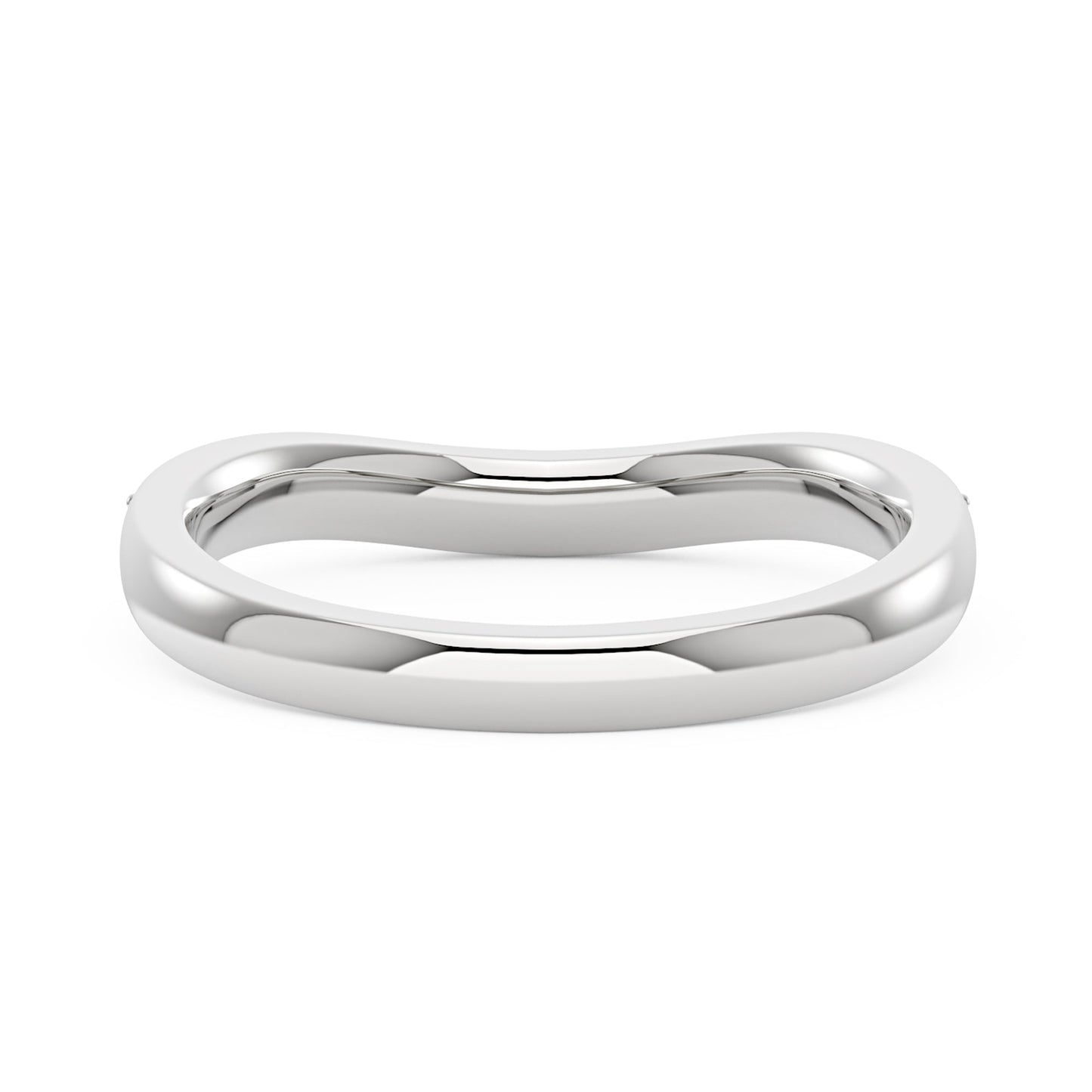 Curved Moissanite Pavé Half Eternity Band