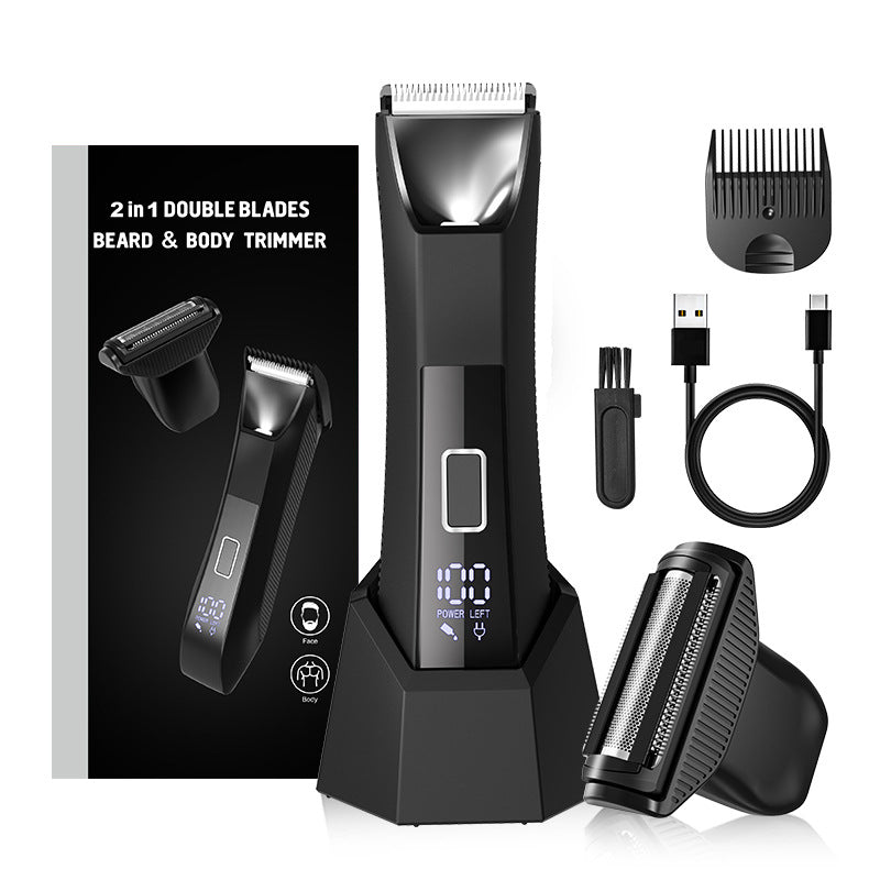 2 in 1 Double Blades Beard & Body Trimmer