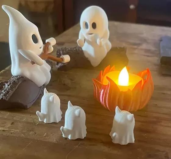 Halloween Ghost Campfire Gathering Electronic Candle Decoration