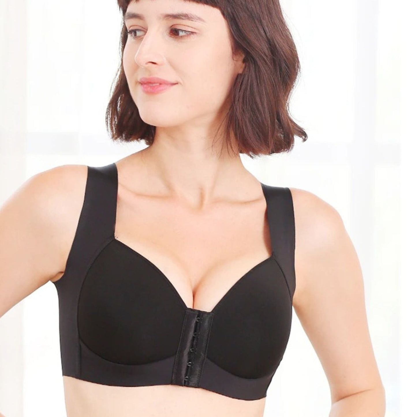 Front Closure Seamless Push Up Bra