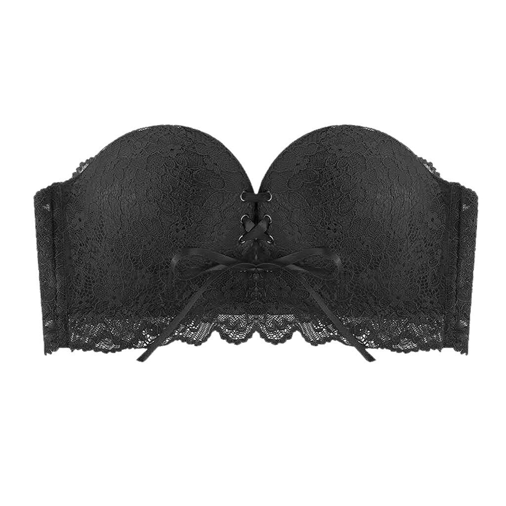 Lace-Up Strapless Push-Up Bra