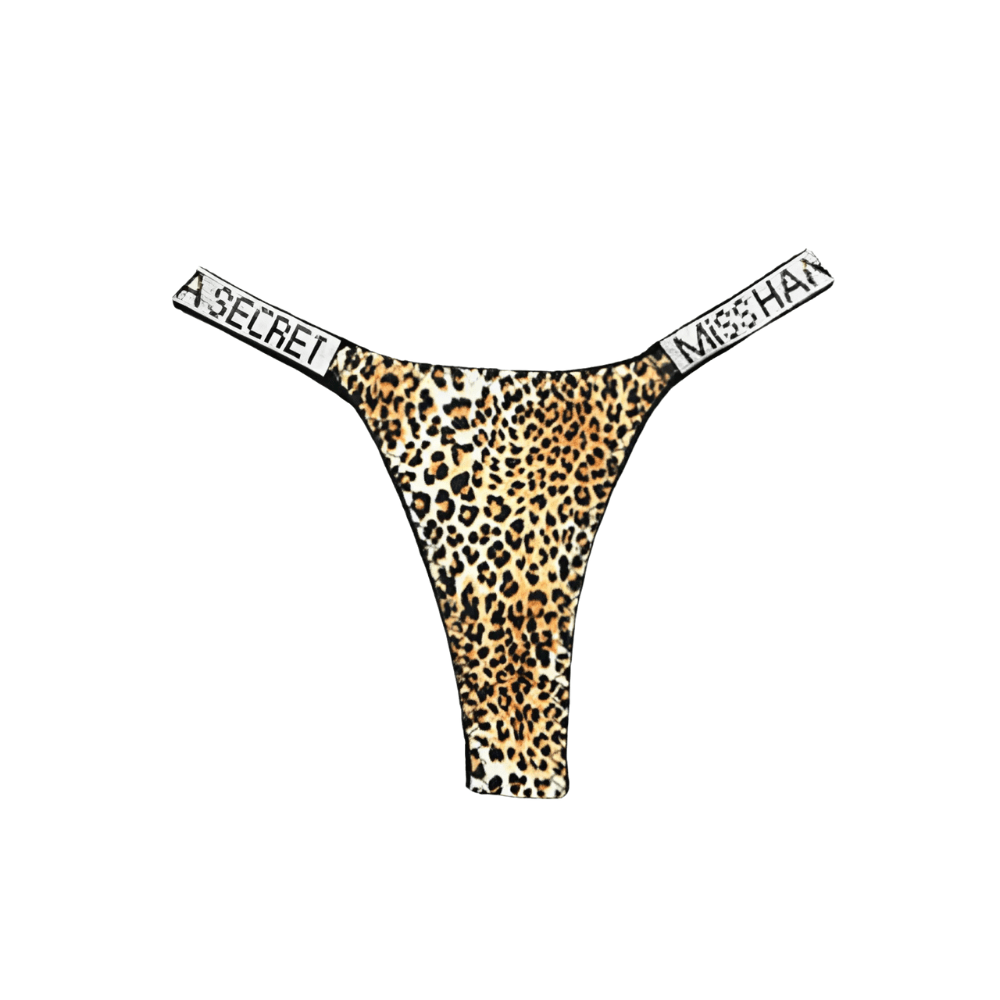 Rhinestone Low-Waist Thong Underwear