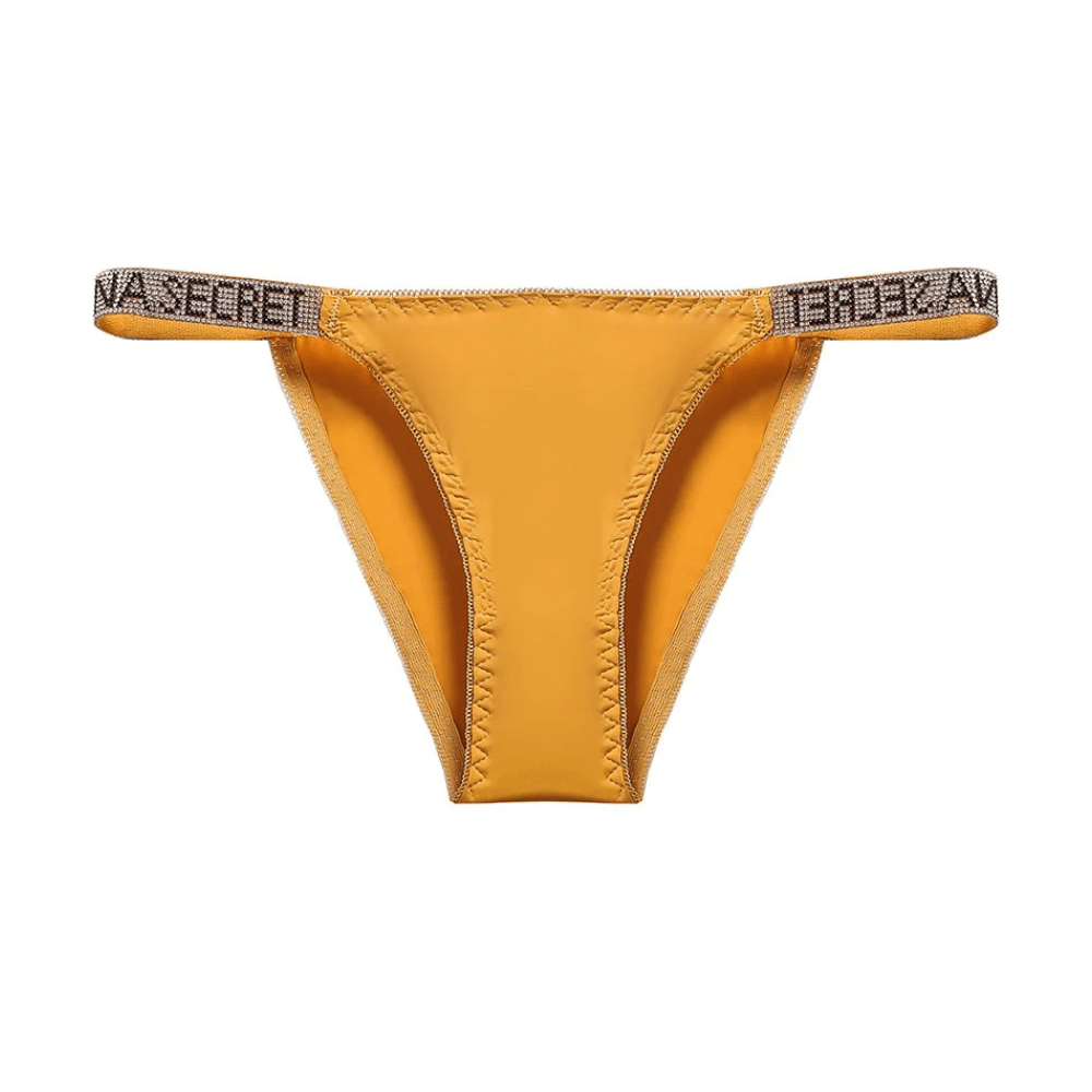 Rhinestone Low-Waist Thong Underwear